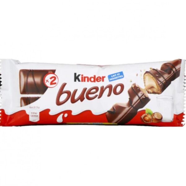 Barres Chocolatées Lait Noisettes KINDER 3×2 barres 129g – Vente en Palette Euro